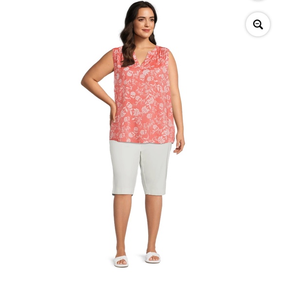 Just My Size Women’s white Pull On Stretch 2 Pocket Capri Pants 2X (18W-… - Picture 2 of 8